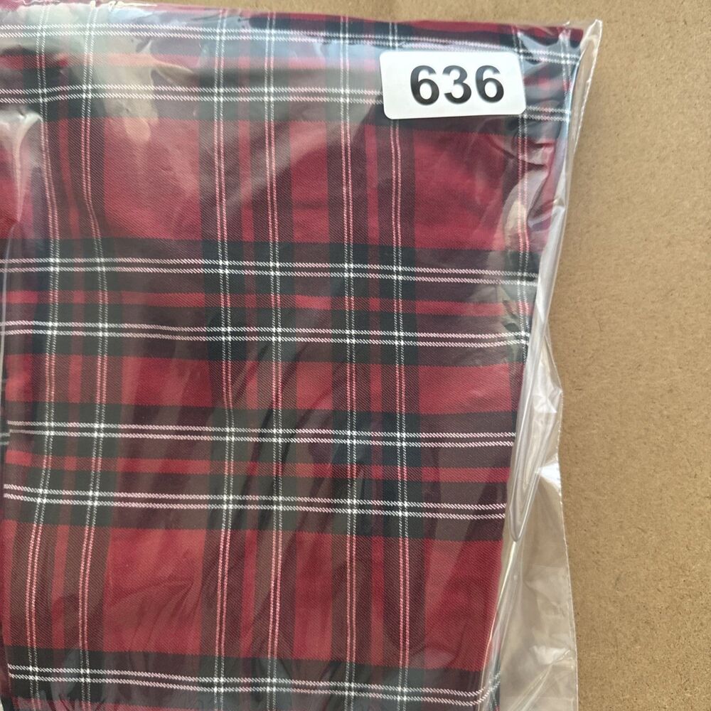 Zara Red Plaid Tartan Zipped Moto Skinny Pants Leggings Size M Grunge Punk Goth - Picture 10 of 10